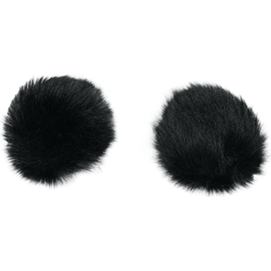 Hollyland - Lark M2 Furry Windshield Black – Windschutz für Mikrofon (2 Stück) (Pelliccia), Paravento microfono