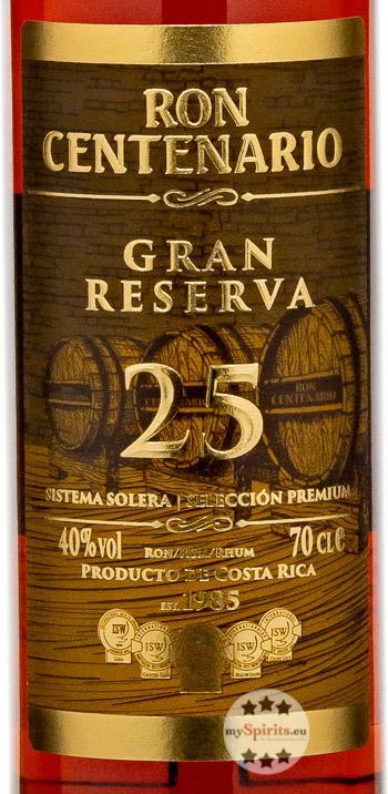Produktbild Ron Centenario Gran Reserva 25 Years Old Premium Rum (1 x 70 cl)