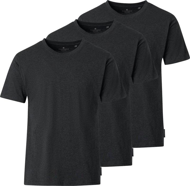 Produktbild Casamoda - Basic - T-Shirt - 3er Pack (4XL Dunkelgrau) (4XL)