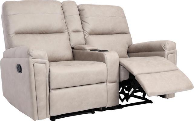 Produktbild Swisshandel24 2er Kinosessel HWC-K17, Relaxsessel Fernsehsessel Sofa, Nosagfederung Getränkehalter Fach Stoff/Te