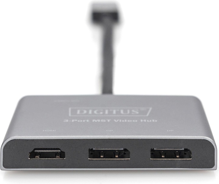 Produktbild Digitus 3-Port MST Video Hub (DP -> 2x DP, 1x HDMI) (USB-C, 3 Ports)