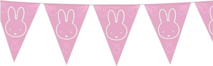 Actual product image Haza Witbaard Flag line Miffy Pink, 10 mtr. (1 Piece)