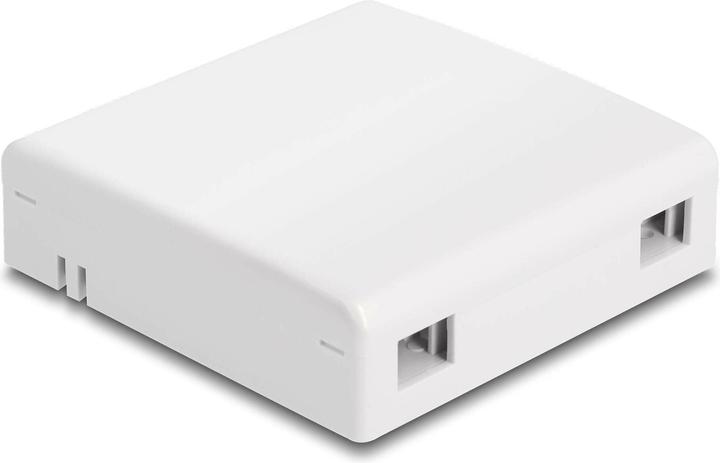 Produktbild Delock LWL Anschlussdose zur Wandmontage für 2 x SC Simplex oder LC Duplex weiss (Spleissbox)