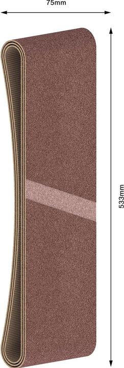 Actual product image Bosch Professional Zubehör PRO X440 sanding belt, 75 x 533 mm, G220 (220)