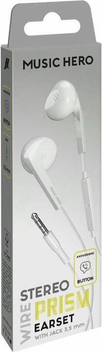 Produktbild SBS PRISM Semi in ear earphones, Jack 3,5 mm, integrated buttons, white (Kabelgebunden)