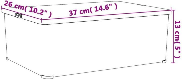 Actual product image vidaXL Aufbewahrungsboxen 6 Stk. Kunststoff 10 L Stapelbar (37 x 26 x 13 cm, 10 l)