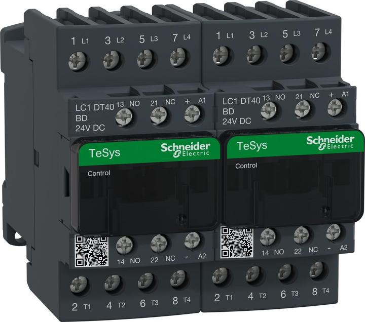 Actual product image Schneider Electric Reversing contactor combination, 4p, 40A/AC1, LC2DT40BD