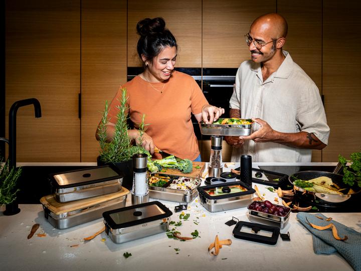 Immagine prodotto Rösle Snack-Behälter-Set Flexx 2Go eckig inox 0.25 l (0.25 l)