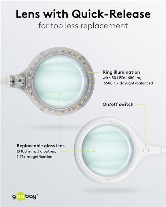 Produktbild Goobay LED-Klemm-Lupenleuchte, 6 W