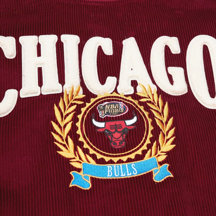 Produktbild Mitchell & Ness M&N Varsity Kord Sherpa College Jacke - Chicago Bulls - S (S)