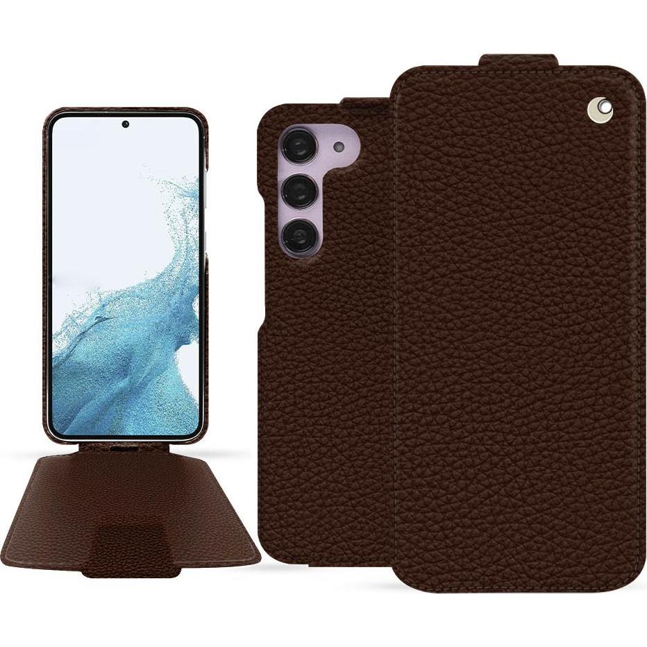 Thumbnail - Noreve Lederschutzhülle vertikal (Samsung Galaxy S23), Smartphone Hülle, Braun