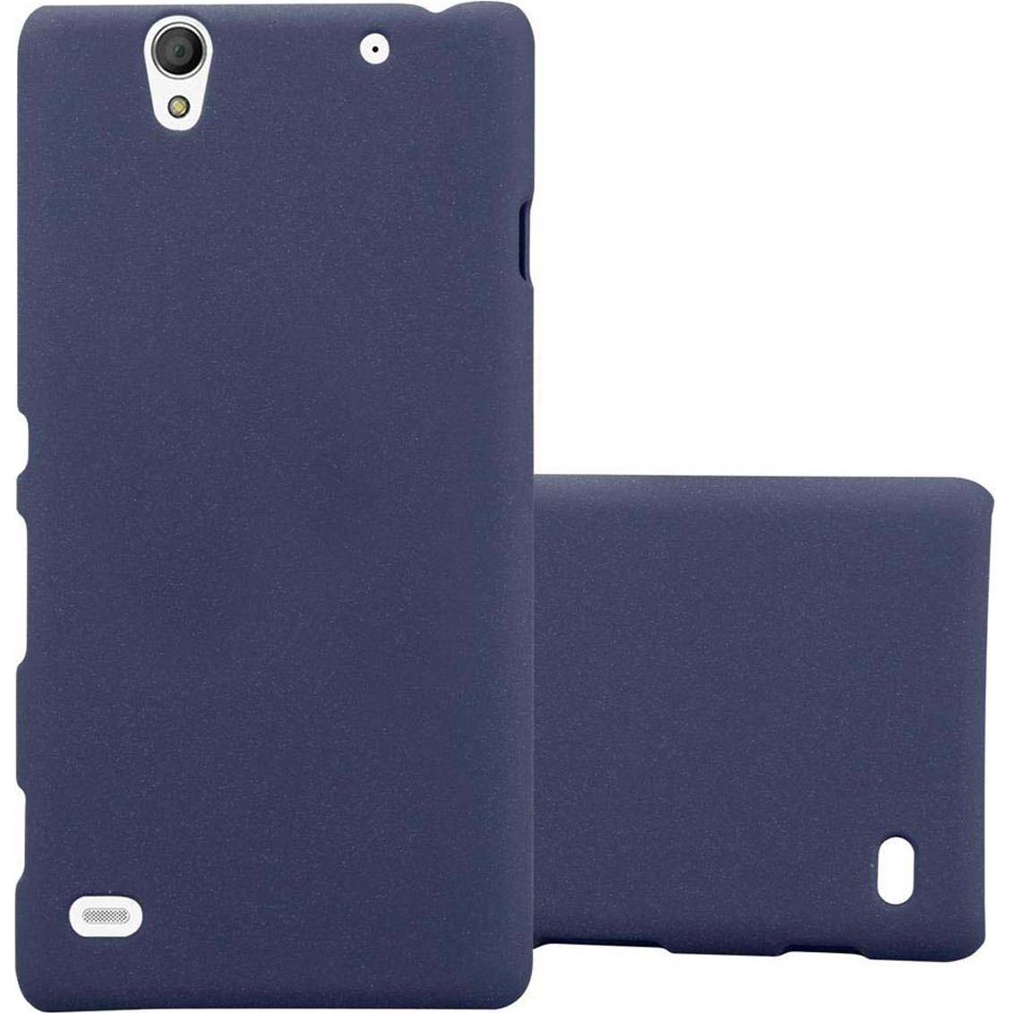 Cadorabo Hard Cover Frosty Cover (Sony Xperia C4), Smartphone Hülle, Blau