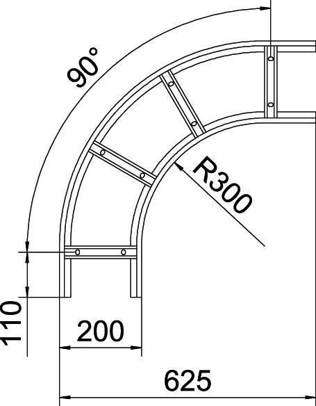 Produktbild OBO Bettermann BETTERMANN SLB 90 1120R3 FT (11 cm)