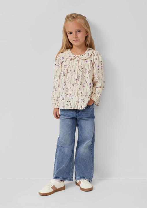 Immagine prodotto s.Oliver Bluse Strukturierte Bluse im A-Shape mit Bubikragen und Spitze (140)