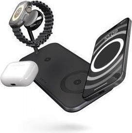 Image du produit Zens Dual+Watch Aluminium Chargeur magnétique sans fil noir (20 W)