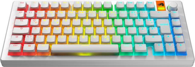 Productafbeelding Glorious Aura V3 Keycaps, ISO Layout (DE), PBT, Doubleshot - Weiss