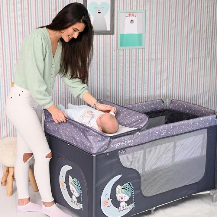 Immagine prodotto Lorelli Lettino da viaggio Moonlight a due livelli (60 x 120 cm)