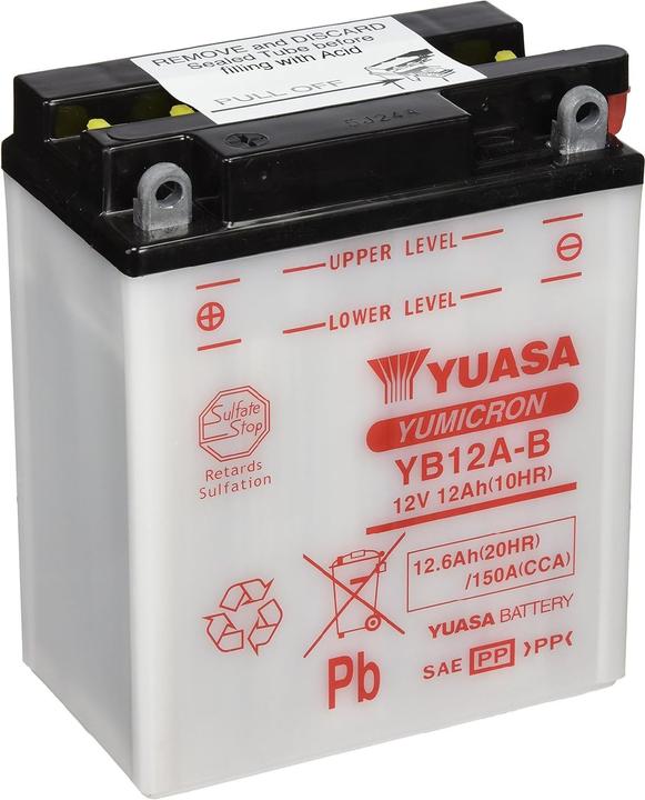 Produktbild Yuasa Motorradbatterie 12V 12.6Ah 150A (12 V, 12.60 Ah, 150 A)