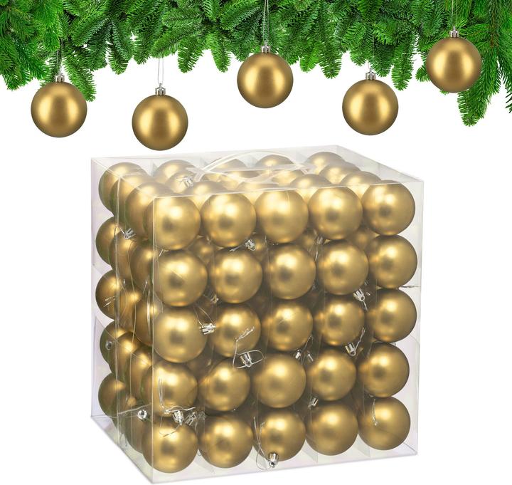 Actual product image Relaxdays Weihnachtskugeln 100er Set (100 -part)
