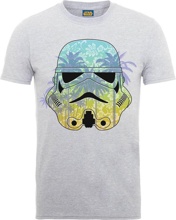 Actual product image Star Wars Mens Command Stormtrooper Hawaiian Heather T-Shirt (XXL)