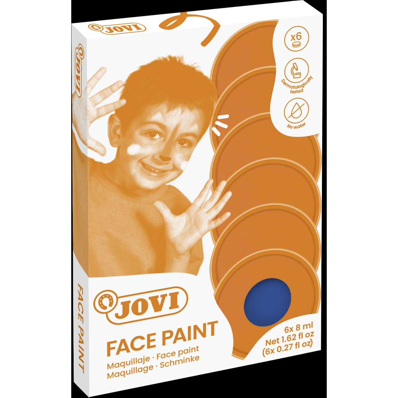 Thumbnail - Jovi Fasching-Schminke Face Paint Creme Make up, 1 Dose mit 8 ml, dunkelblau
