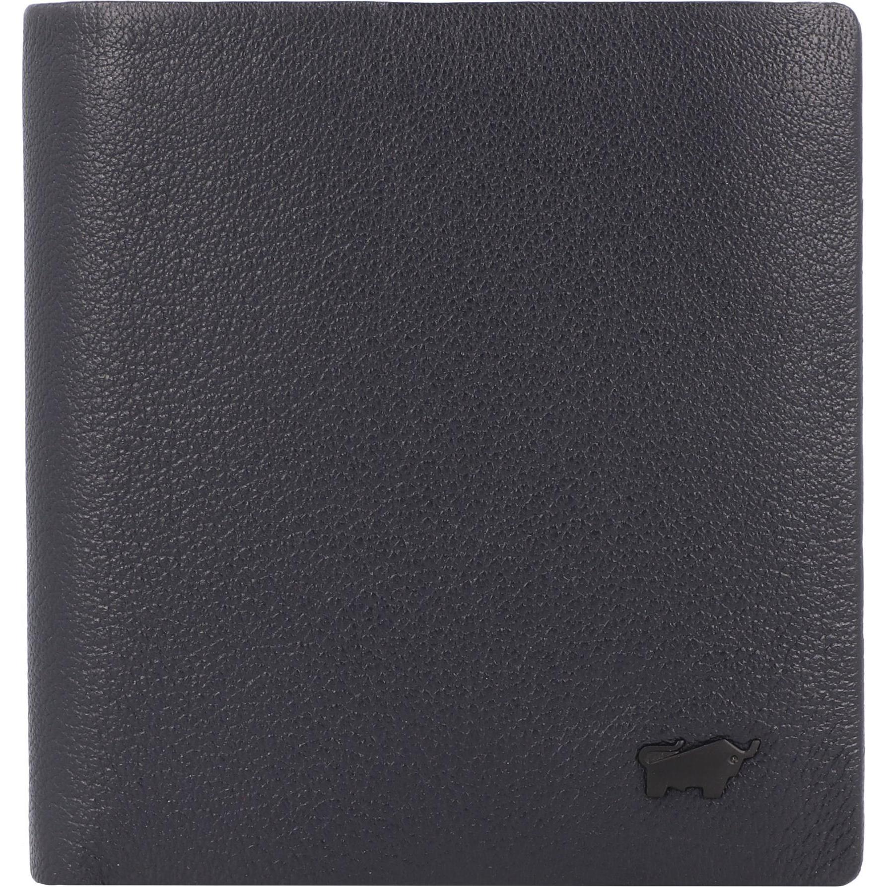 Braun Büffel, Herren, Portemonnaie, Hannes Geldbörse RFID Schutz Leder 9.5 cm, Blau