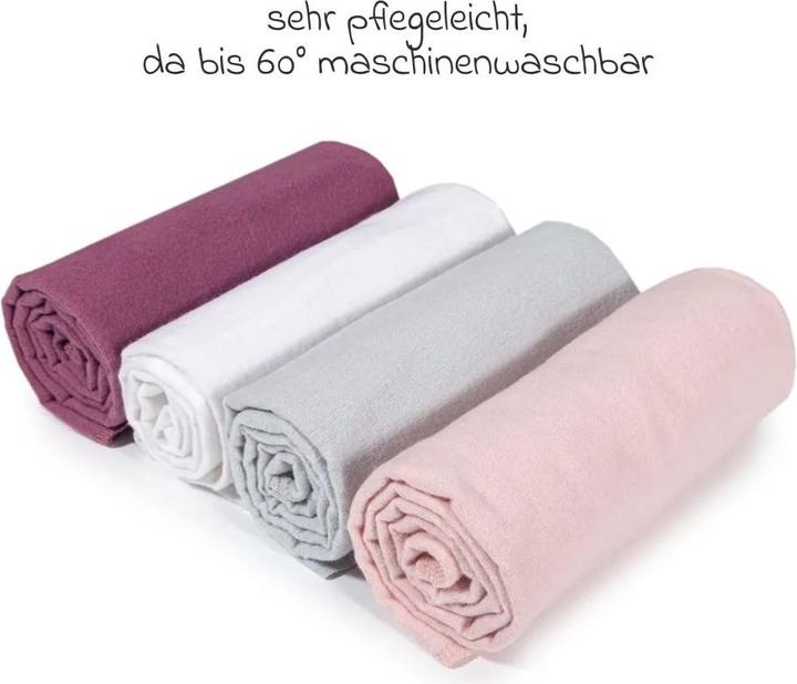 Actual product image Makian Molton cloths Molton cloth / Molton nappy 4-pack 80 x 80 cm - Orchid (80 cm, 80 cm)