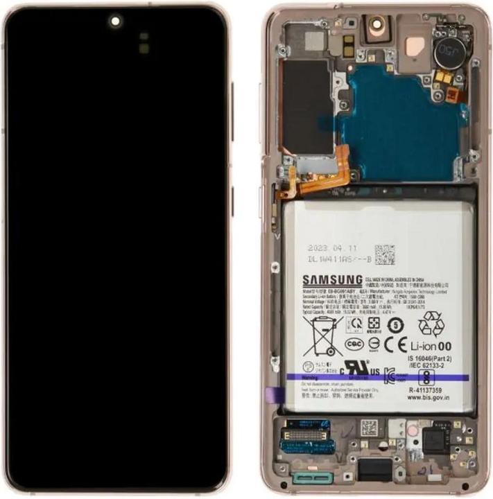 Samsung Galaxy S21 LCD Display incl. Battery Original - Phantom Violet (Display, Galaxy S21)