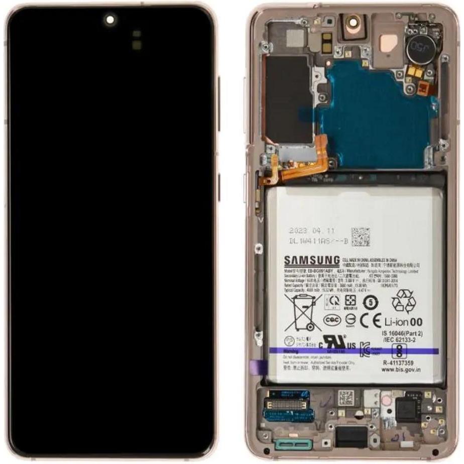 Samsung Galaxy S21 LCD Display incl. Battery Original - Phantom Violet (Display, Galaxy S21), Mobilg