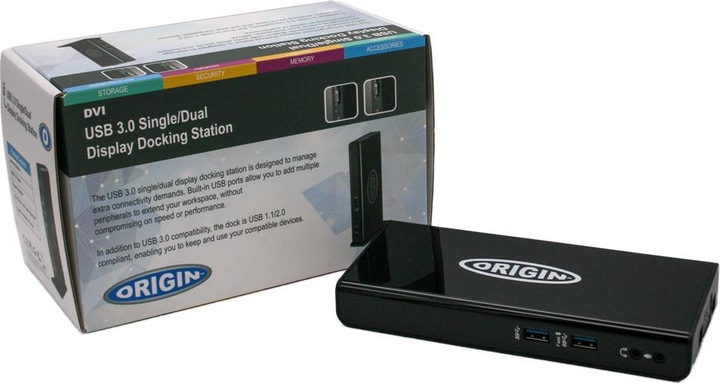 Actual product image Origin Storage Origin USB 3.0 Port Replicator EQV to HP 3005pr (USB-C)