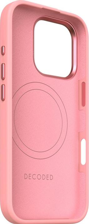 Actual product image Decoded AntiMicrobial Silicone Stacks Backcover with MagSafe for iPhone 16 Pro - Pink (Apple iPhone 16 Pro)