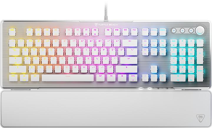 Actual product image Turtle Beach - Clavier de jeu mécanique RGB Filaire Vulcan II Blanc - Disposition Qwerty US (US, Cable)