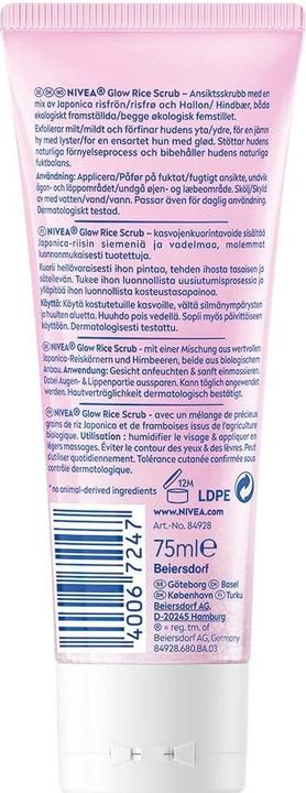 Produktbild NIVEA Reis Peeling Bio Himbeere (Reinigungspeeling, 75 ml)