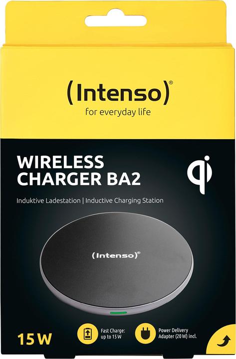 Produktbild Intenso Kabelloses Ladegerät BA2 schwarz (15 W)