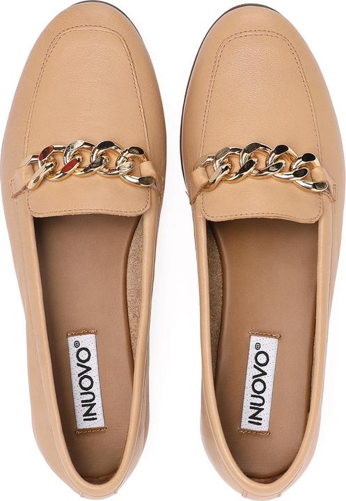 Immagine prodotto Inuovo Questa scarpa slip-on alla moda è realizzata in pelle di alta qualità e con una catena decorativa (40)