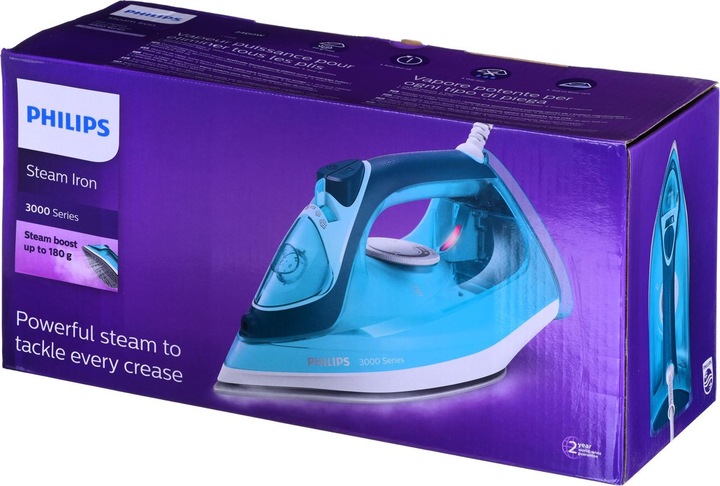 Actual product image Philips 3000 series Leistung, /Min. gleichmässiger Dampfstoss, Bügeleisen (2400 W, 180 g/min)
