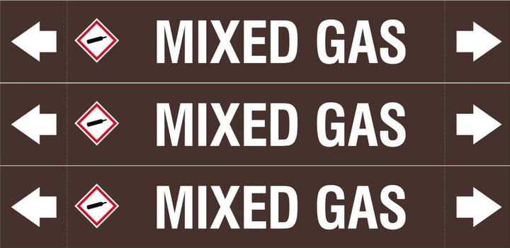 Actual product image Brady ASME - Pipe markers - Mixed gas