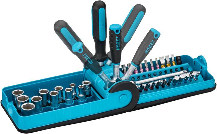 Immagine prodotto HAZET Serie di chiavi a bussola e bit Smart Case 856-1HP ∙ Attacco quadro, cavo, 6,3 mm (1/4 di p… (12 mm, 14 mm, 10 mm, 11 mm, 13 mm)