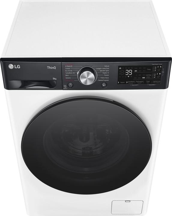 Actual product image LG F4R7509TSWB Washing machine 9kg AI DD, Class A-10%, 1400 rpm, TurboWash, Autodose (9 kg, Left)