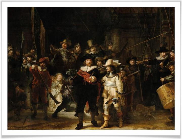 Image du produit Trenddeko Rembrandt - La Ronde de nuit (50 x 40 cm)