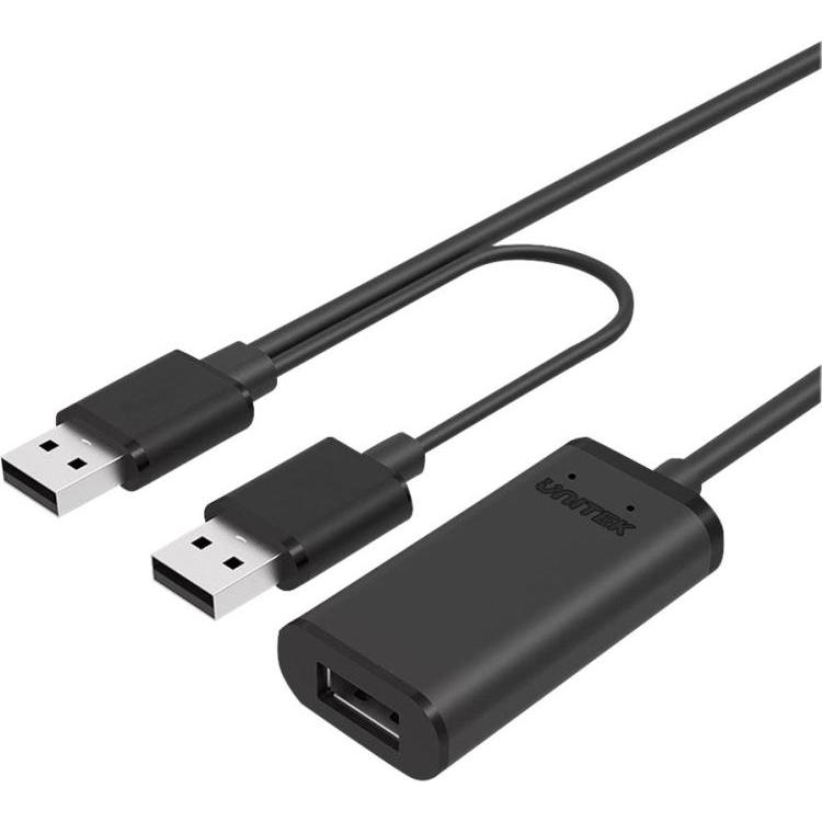 Unitek Y-279 USB Kabel USB 2.0 2 x USB A USB A (20 m, USB 2.0), USB Kabel