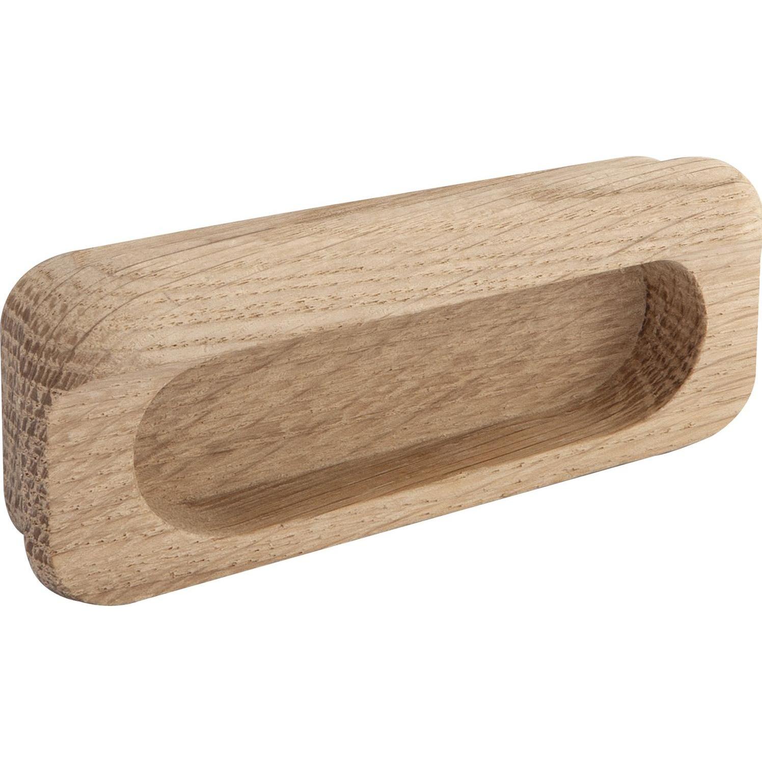 Alles im griff, Möbelgriff, Griffmulde Horkos 107x50mm Holzgriff, Schiebetürengriff Einlassgriff Eiche roh