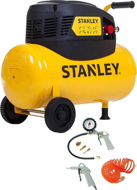 Stanley Compressor D200/8/24 + 6pc ai (8 bar, 24 l)