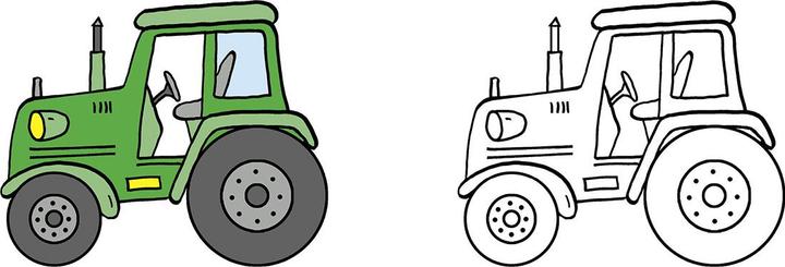 Actual product image My very first thick coloring book (tractor)