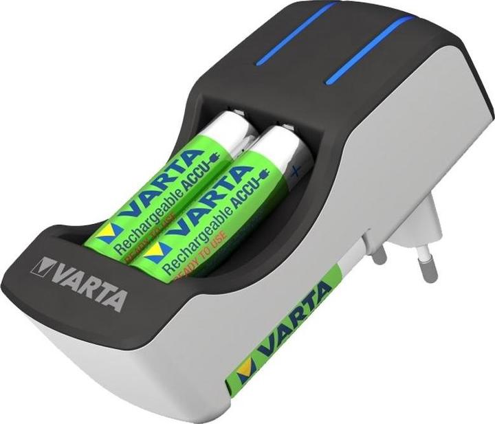 Actual product image Panasonic Eneloop Micro AAA and Varta 2-4x charger including AccuSafe (4 pcs., AA, 800 mAh, Battery + charger)
