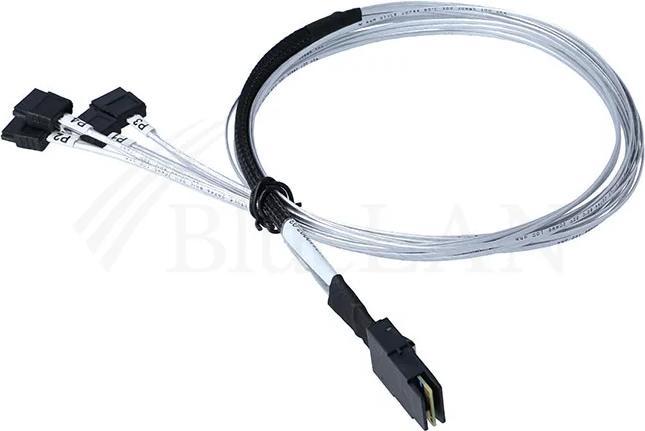 Actual product image BlueLAN internal MiniSAS Hybrid cable SFF-8087/4x SATA 50cm (50 cm, SATA)