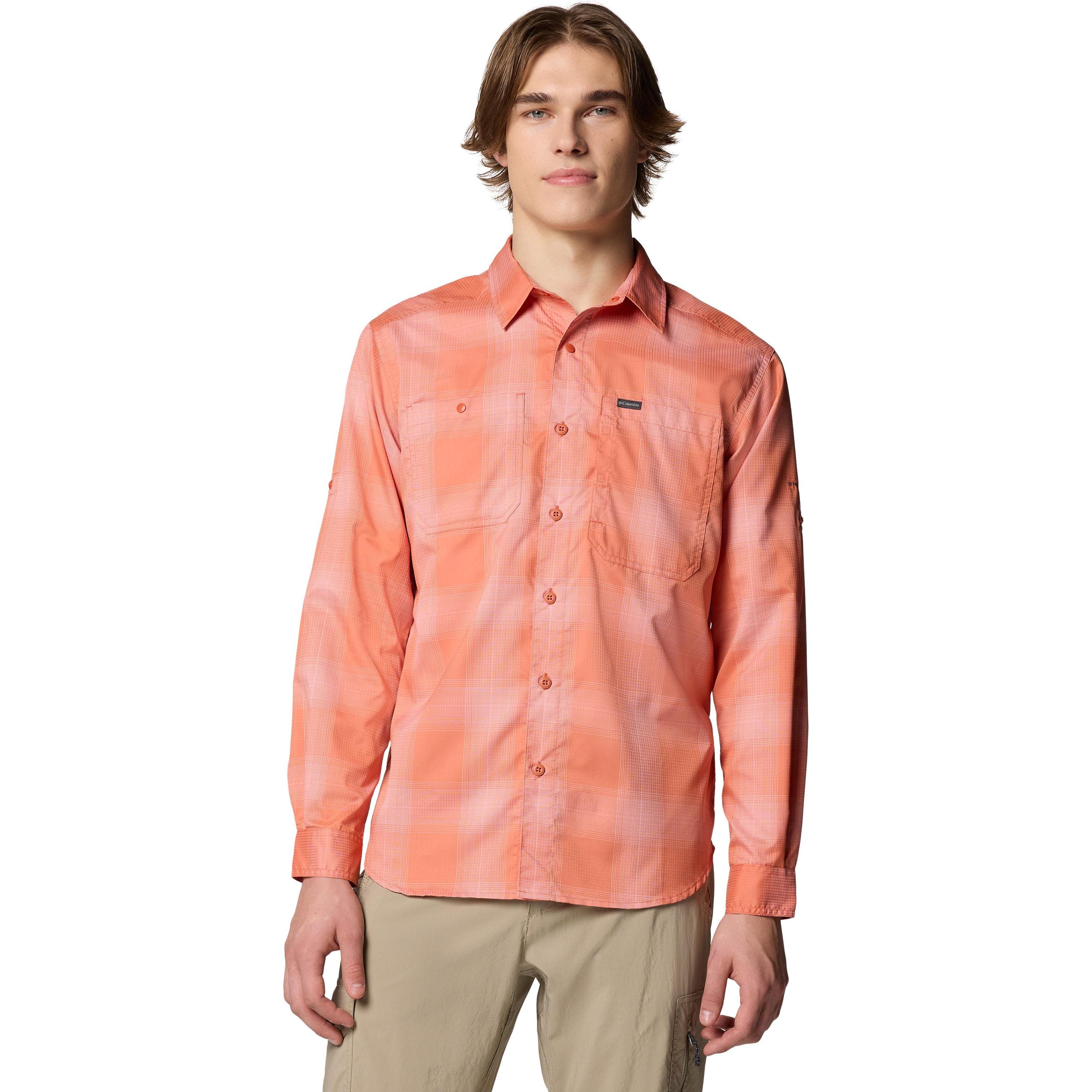 Columbia, Herren, Hemd, Silver Ridge™ Utility Lite Plaid LS, Orange, (M)
