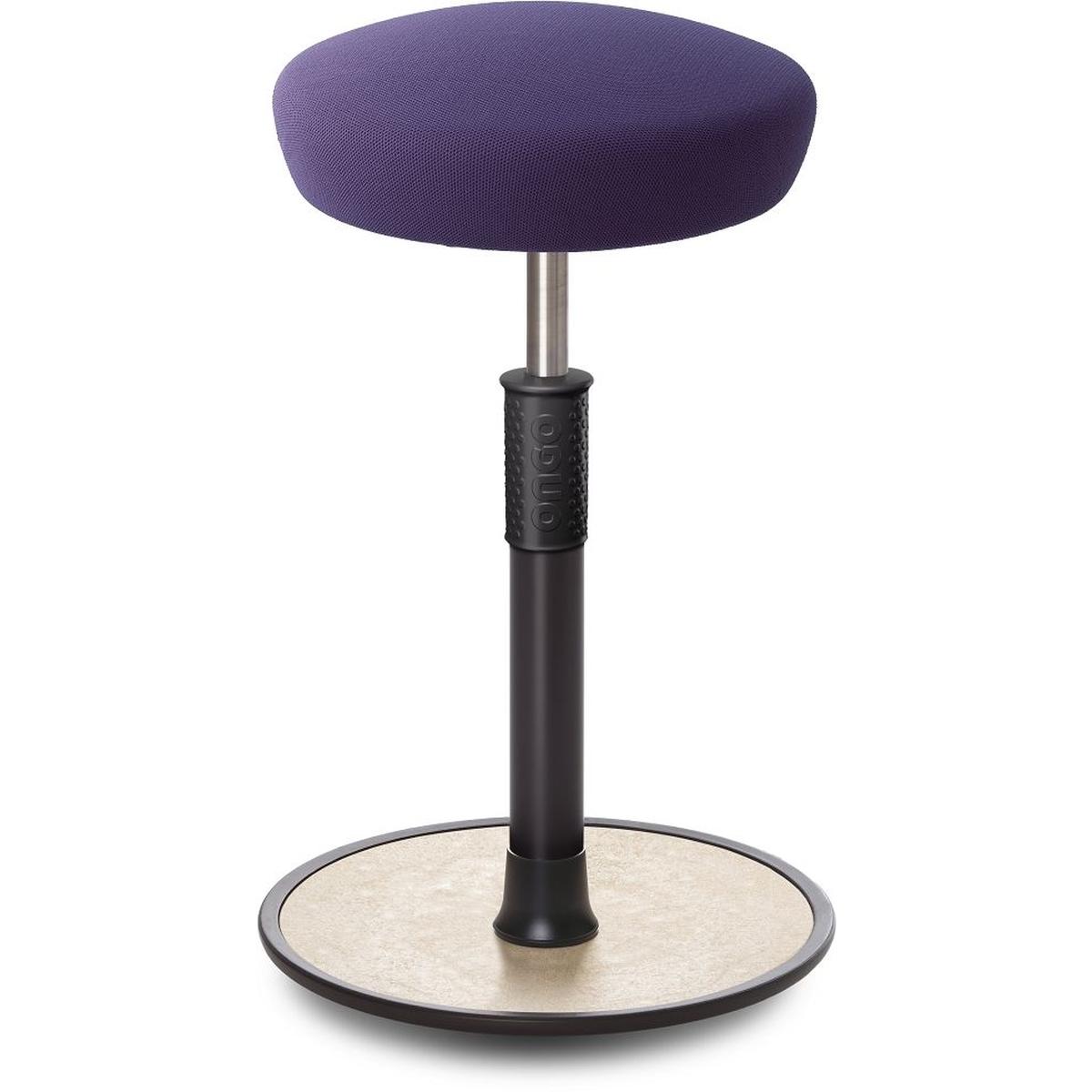 Ongo, Bürostuhl, Sitz- Stehhocker Free Tall Hutsitz Gestrick Lila schwarz /cremeweiss