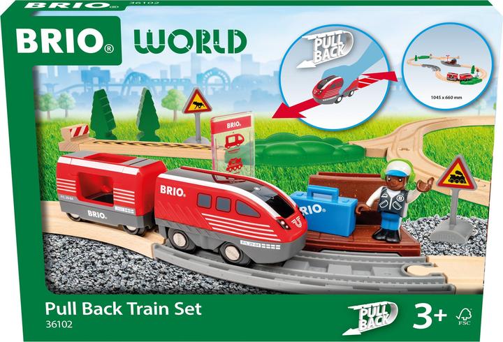 Produktbild Ravensburger BRIO World – 36102 Zugset mit Rückziehmotor | Zugset-Zubehör für Kinder ab 3 Jahren