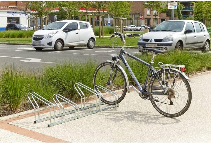 Produktbild Mottez Fahrradständer 4er verzinkt L:146cm,mit Hoch-/Tiefstellung